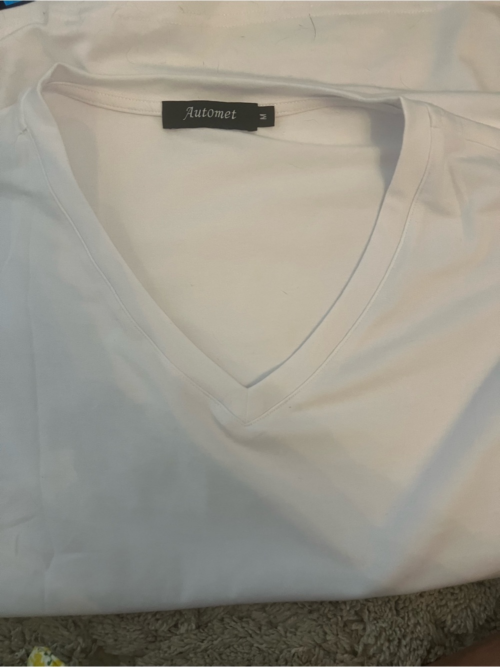 Automet White V-Neck Tee